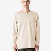 Super Heavyweight Oversized Long Sleeve T-Shirt with Pocket
